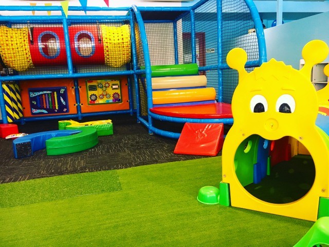 A yellow caterpillar from the toddler area of Kidsworld at Impact Centre, Erina