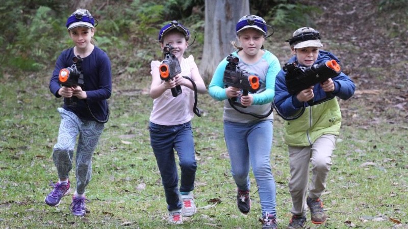 Laser-skirmish kids at Glenworth Valley | Playing in Puddles