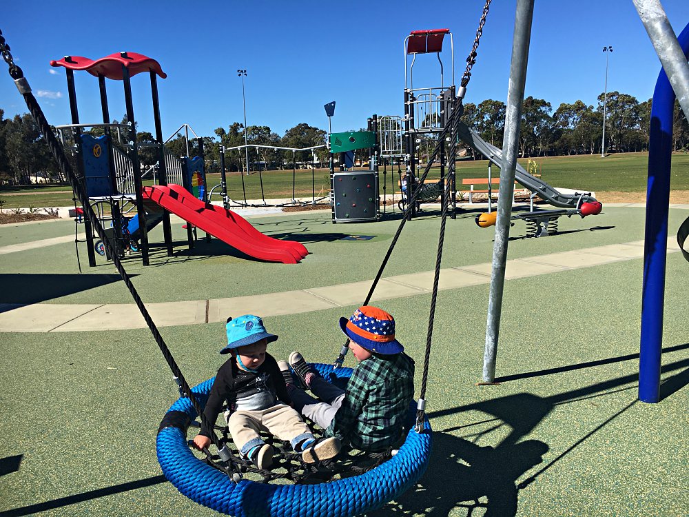 Playground at Kurraba Oval Berkeley Vale | Playing in Puddles