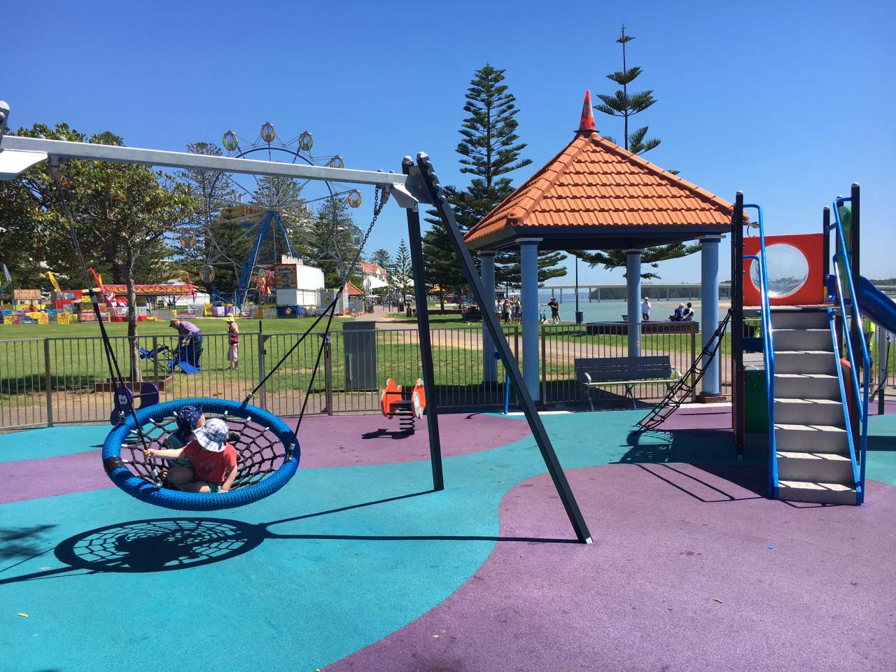 Fully fenced toddler park at The Entrance