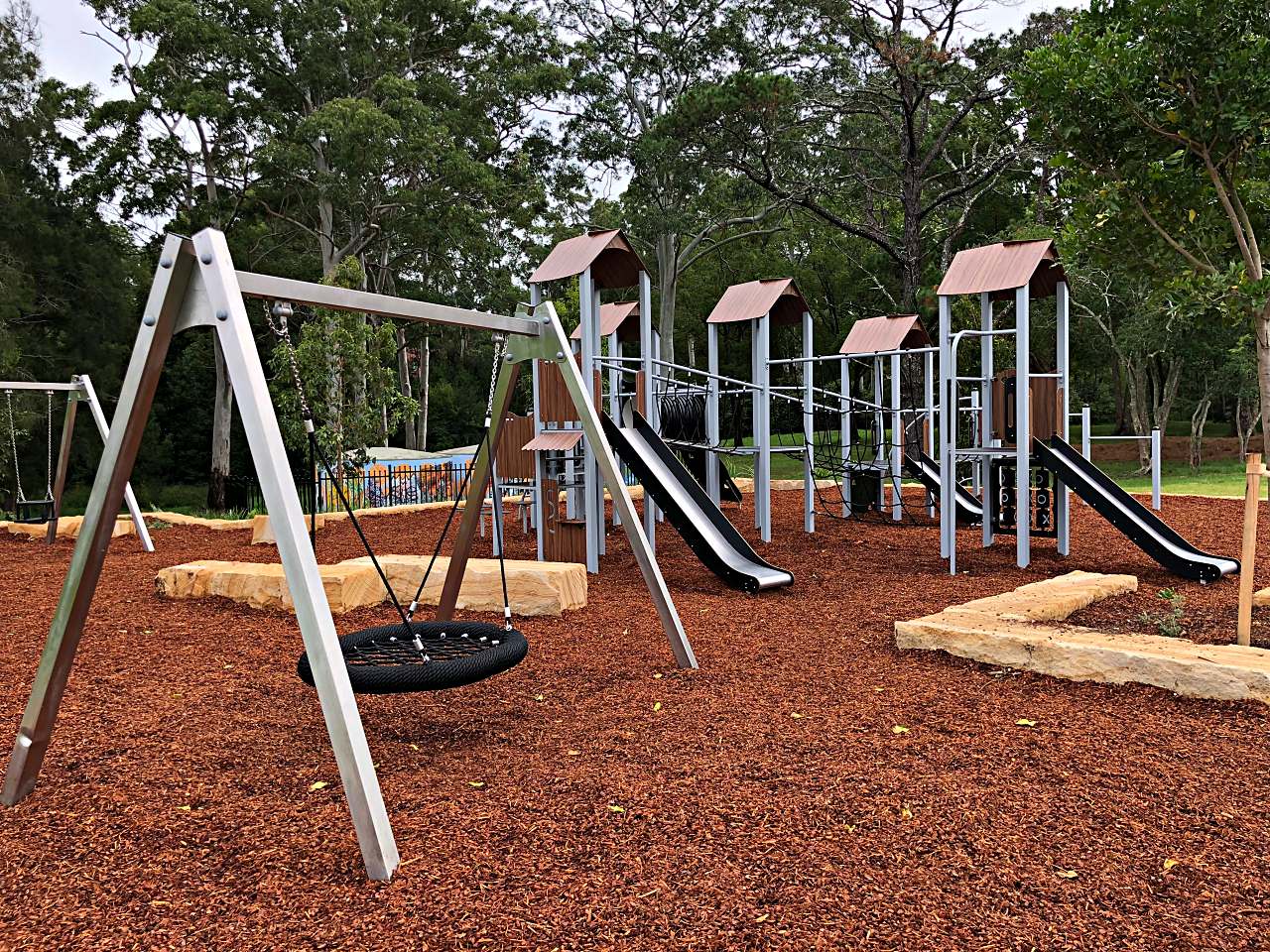 Alan Davidson Oval playground group swing