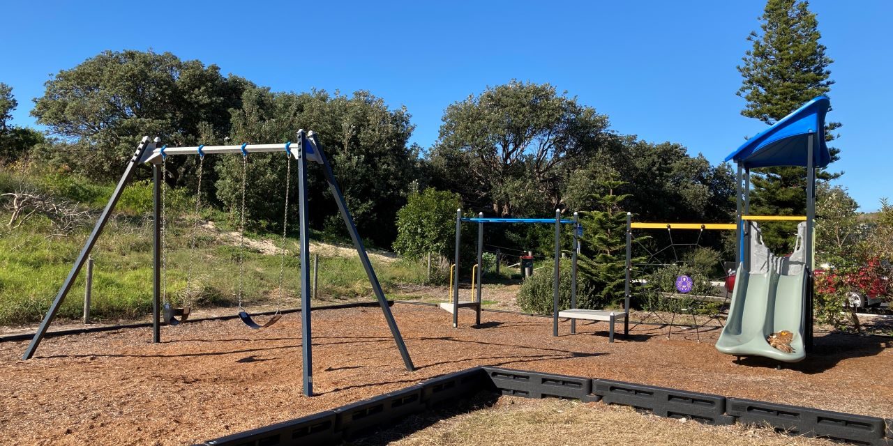 Pop in for a post-bushwalk play at Simpson Street Playground, The Entrance North