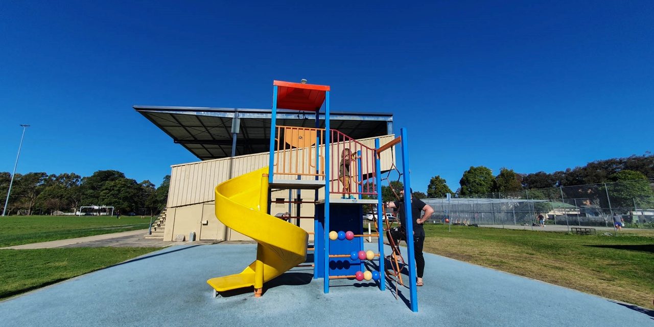 Kids can learn to ride at bike and play on the playground at Baker Park in Wyong!